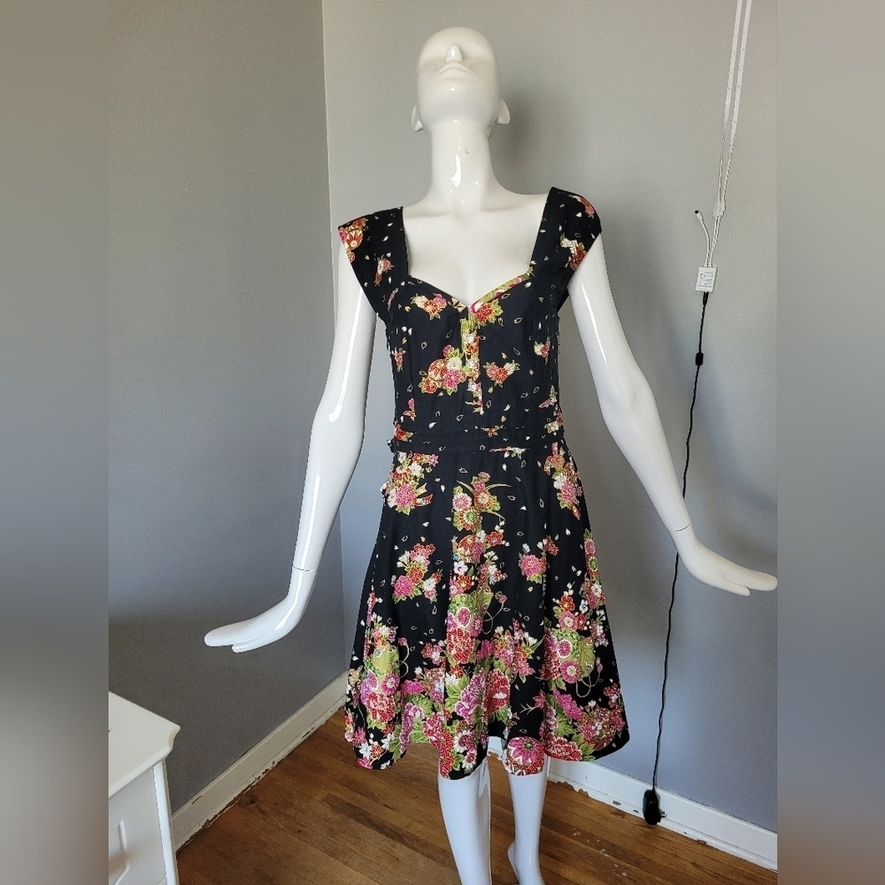 Handmade Beaded Pinup Style Dress, VGUC, Size M